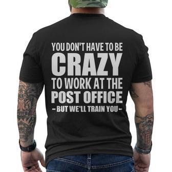 Post Office Worker Crazy Postal Worker Mailman Men's T-shirt Back Print - Thegiftio UK