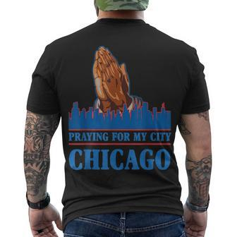 Pray For Chicago Chicago Shooting Support Chicago Men's T-shirt Back Print - Seseable