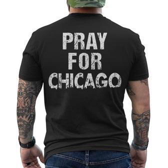 Pray For Chicago Chicago Shooting Support Chicago Men's T-shirt Back Print - Seseable