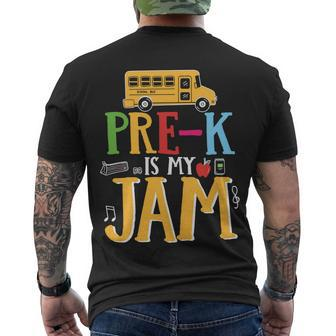 Prek Is My Jam Back To School First Day Of School Men's Crewneck Short Sleeve Back Print T-shirt - Monsterry AU