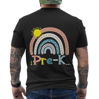 Prek Rainbow Teacher Student Back To School 2022 Men's Crewneck Short Sleeve Back Print T-shirt - Monsterry