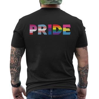 Pride Lgbt Gay Pride Lesbian Bisexual Ally Quote V3 Men's Crewneck Short Sleeve Back Print T-shirt - Monsterry