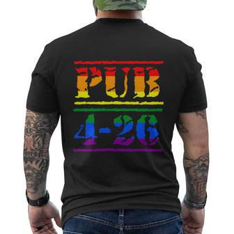 Pride Month Lgbt Pub 426 Rainbow Men's Crewneck Short Sleeve Back Print T-shirt - Monsterry