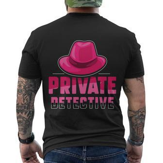 Private Detective Investigation Spy Investigator Spying Gift Men's Crewneck Short Sleeve Back Print T-shirt - Monsterry