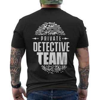 Private Detective Team Spy Investigator Observation Cute Gift Men's Crewneck Short Sleeve Back Print T-shirt - Monsterry UK