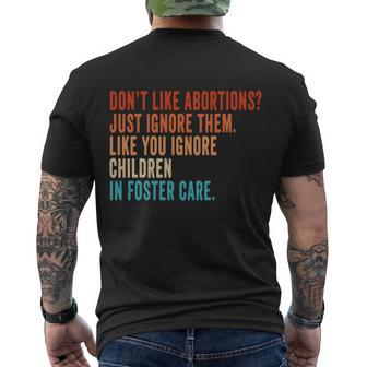 Pro Choice Feminist Dont Like Abortion Just Ignore It Men's Crewneck Short Sleeve Back Print T-shirt - Monsterry DE