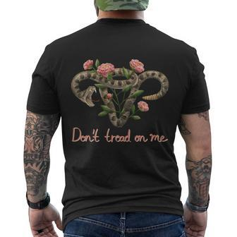 Pro Choice Pro Abortion Don’T Tread On Me Uterus Tshirt Men's Crewneck Short Sleeve Back Print T-shirt - Monsterry DE