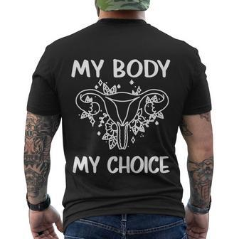 Pro Choice Reproductive Rights Uterus Gift Men's Crewneck Short Sleeve Back Print T-shirt - Monsterry