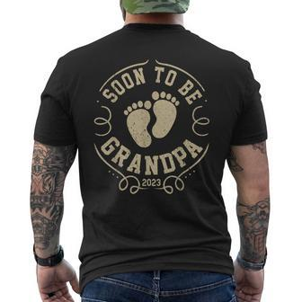 Promoted To Grandpa 2023 Fathers Day Soon To Be Grandpa 2023 Men's T-shirt Back Print - Thegiftio UK