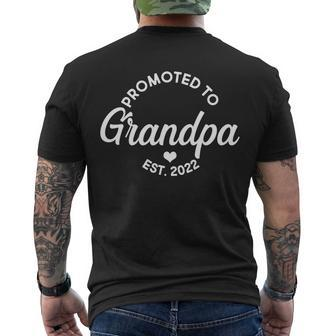 Promoted To Grandpa Est 2022 New Baby Men's Crewneck Short Sleeve Back Print T-shirt - Monsterry UK
