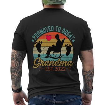Promoted To Great Grandma Est Men's Crewneck Short Sleeve Back Print T-shirt - Monsterry DE