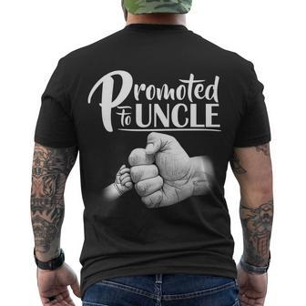 Promoted To Uncle Tshirt Men's Crewneck Short Sleeve Back Print T-shirt - Monsterry