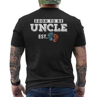 Promoted To Uncle Est 2023 Pregnancy Soon To Be Uncle Men's T-shirt Back Print - Thegiftio UK