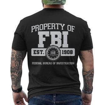 Property Of Fbi Federal Bureau Of Investigation Est 1908 Men's T-shirt Back Print - Thegiftio UK