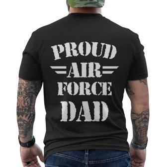 Proud Air Force Dad Fathers Day Military Patriotic Patriotic Men's Crewneck Short Sleeve Back Print T-shirt - Monsterry UK