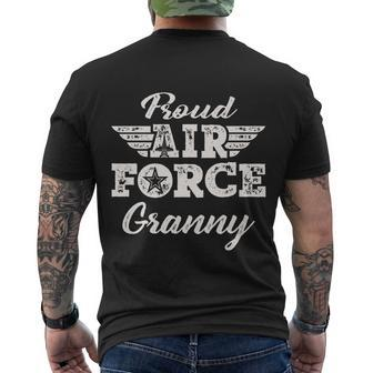 Proud Air Force Granny Pride Military Family Grandma Men's Crewneck Short Sleeve Back Print T-shirt - Monsterry UK