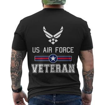Proud Air Force Veteran Military Pride Gift Men's Crewneck Short Sleeve Back Print T-shirt - Monsterry