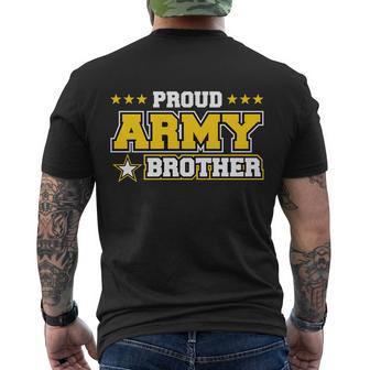 Proud Army Brother Us Military Brother Men's T-shirt Back Print - Thegiftio UK