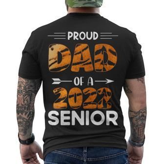 Proud Dad Of A 2022 Senior Tiger Print Men's T-shirt Back Print - Thegiftio