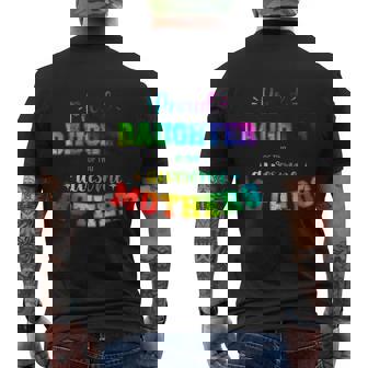 Proud Daughter Awesome Lesbian Mothers Rainbow Pride Cool Men's T-shirt Back Print - Thegiftio