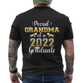 Proud Grandma Of A Class Of 2022 Graduate Senior Graduation Men's Crewneck Short Sleeve Back Print T-shirt - Monsterry