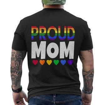 Proud Lgbtq Mom Funny Gift For Pride Month March Gift Men's Crewneck Short Sleeve Back Print T-shirt - Monsterry