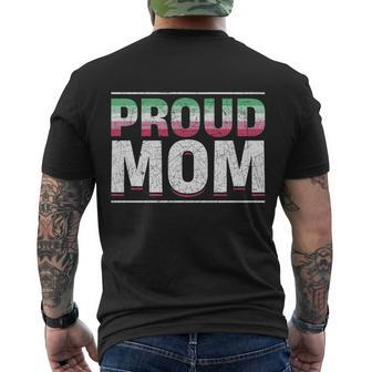 Proud Mom Abrosexual Flag Lgbtq Queer Mothers Day Abrosexual Funny Gift Men's Crewneck Short Sleeve Back Print T-shirt - Monsterry DE