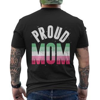 Proud Mom Gay Pride Month Queer Mothers Day Lgbtq Abrosexual Cool Gift Men's Crewneck Short Sleeve Back Print T-shirt - Monsterry UK