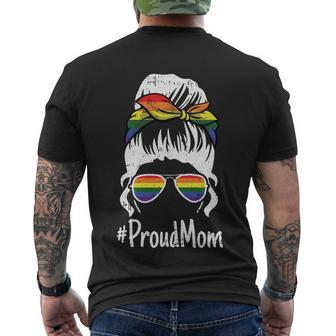 Proud Mom Motherscute Giftday Gay Pride Lgbtcute Giftq Ally Mama Mommy Gift Men's Crewneck Short Sleeve Back Print T-shirt - Monsterry AU
