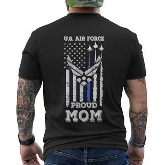 Proud Mom US Air Force Stars Air Force Men's T-shirt Back Print - Thegiftio UK