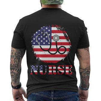 Proud Nurse 4Th Of July Graphic Plus Size Shirt Men's Crewneck Short Sleeve Back Print T-shirt - Monsterry