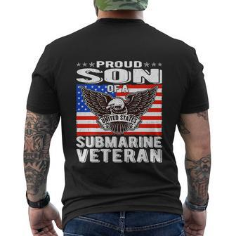Proud Son Of Submarine Veteran Patriotic Military Tee Men's T-shirt Back Print - Thegiftio UK