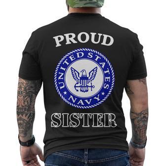 Proud United States Navy Sister Men's Crewneck Short Sleeve Back Print T-shirt - Monsterry