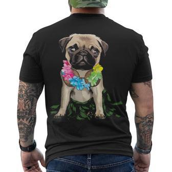 Pug Hawaiian Hula Dance Men's T-shirt Back Print - Thegiftio UK