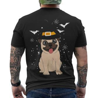 Pug Witch Halloween Dog Puppy Outfit Costume Trick Or Treat Men's T-shirt Back Print - Thegiftio UK