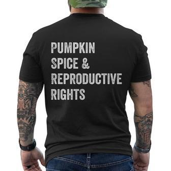 Pumpkin Spice And Reproductive Rights Cute Gift V2 Men's Crewneck Short Sleeve Back Print T-shirt - Monsterry