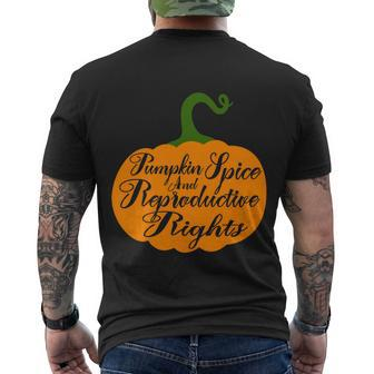 Pumpkin Spice And Reproductive Rights Fall Feminist Choice Gift V2 Men's Crewneck Short Sleeve Back Print T-shirt - Monsterry