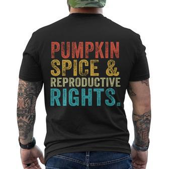 Pumpkin Spice And Reproductive Rights Fall Feminist Choice Gift V3 Men's Crewneck Short Sleeve Back Print T-shirt - Monsterry AU