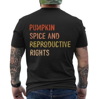 Pumpkin Spice And Reproductive Rights Fall Feminist Choice Gift V4 Men's Crewneck Short Sleeve Back Print T-shirt - Monsterry DE