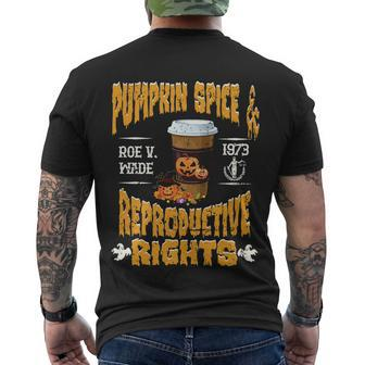 Pumpkin Spice And Reproductive Rights Fall Feminist Choice Gift V5 Men's Crewneck Short Sleeve Back Print T-shirt - Monsterry UK