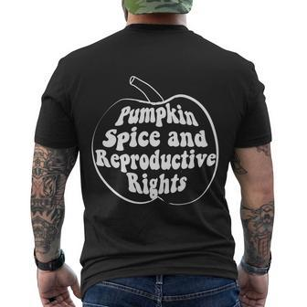 Pumpkin Spice And Reproductive Rights Fall Feminist Choice Gift V6 Men's Crewneck Short Sleeve Back Print T-shirt - Monsterry DE