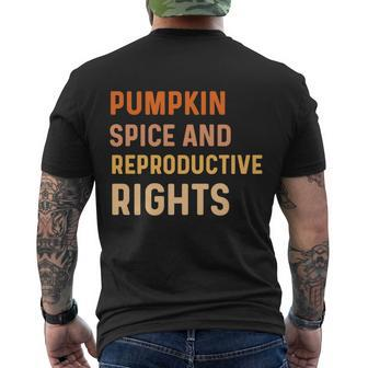 Pumpkin Spice And Reproductive Rights Fall Feminist Choice Gift V9 Men's Crewneck Short Sleeve Back Print T-shirt - Monsterry AU