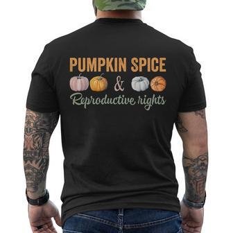 Pumpkin Spice And Reproductive Rights Gift V9 Men's Crewneck Short Sleeve Back Print T-shirt - Monsterry