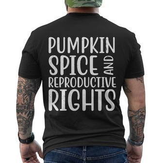 Pumpkin Spice And Reproductive Rights Pro Choice Feminist Men's Crewneck Short Sleeve Back Print T-shirt - Monsterry AU