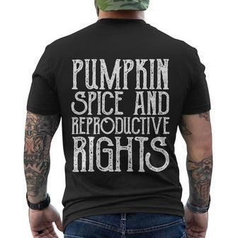 Pumpkin Spice And Reproductive Rights Vintage Feminist Gift Men's Crewneck Short Sleeve Back Print T-shirt - Monsterry