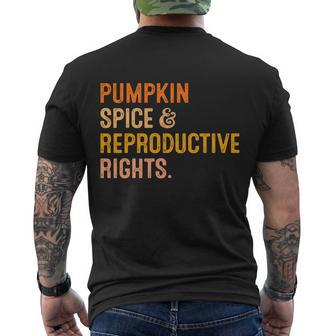 Pumpkin Spice Reproductive Rights Cool Gift Fall Feminist Choice Gift Men's Crewneck Short Sleeve Back Print T-shirt - Monsterry