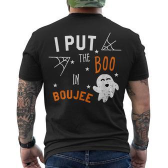 I Put Boo In Boujee Halloween Boo Ghost Men's T-shirt Back Print - Seseable