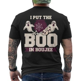 I Put The Boo In Boujee Boo Halloween Party Men's T-shirt Back Print - Seseable