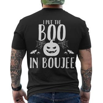 I Put The Boo In Boujee Halloween Pumpkin Men's T-shirt Back Print - Seseable