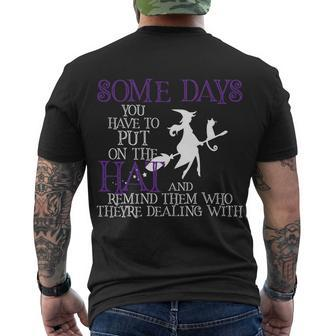 Put On The Hat Funny Witch Halloween Men's Crewneck Short Sleeve Back Print T-shirt - Monsterry DE